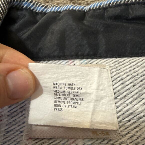 Vintage Saddle King Western Flannel Mens 2XL Flannel Pearl Snap Heavyweight XXL - Picture 7 of 11